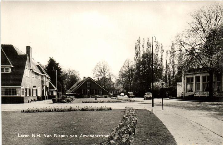 Laren N.H., Van Nispen van Zevenaarstraat - ongelopen, Verzamelen, Ansichtkaarten | Nederland, Ongelopen, Noord-Holland, Voor 1920