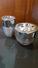 zilver kleurige waxine houders, Huis en Inrichting, Ophalen of Verzenden, 'T Olde Gre-j, Info@toldegrej.nl, Endepoelstraat 20f Didam