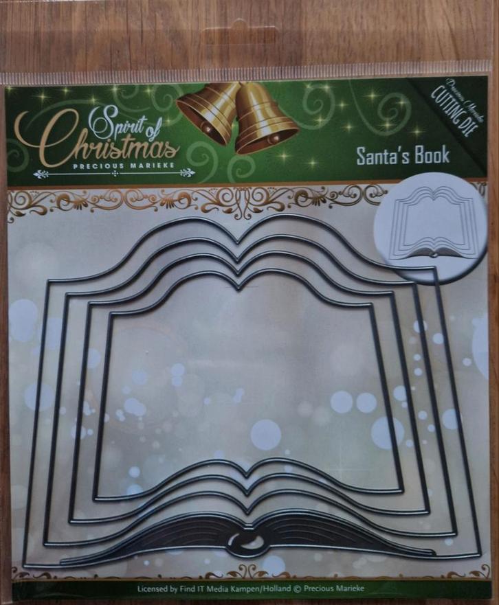 Precious Marieke Die - Spirit of Christm-Santas Book
PM10066, Hobby en Vrije tijd, Kaarten | Zelf maken, Nieuw, Pons of Mal, Kerst
