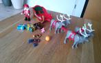 Playmobil kerst arreslee met 4 rendieren en kerstman, Ophalen of Verzenden, Los playmobil, Zo goed als nieuw