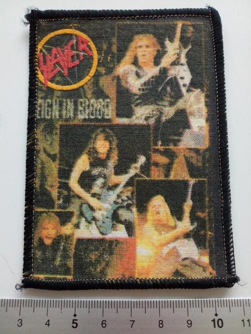 Slayer zeldzame reign in blood vintage 1987 printed patch 90, Verzamelen, Muziek, Artiesten en Beroemdheden, Nieuw, Kleding, Verzenden