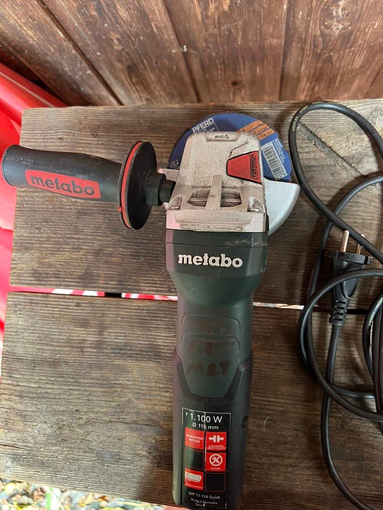 Metabo slijpmachine 115mm, Ophalen, Gebruikt, Onbekend, Onbekend