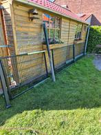 Tuinhek met poort en palen, Tuin en Terras, Ophalen, Gebruikt, IJzer, Met poort