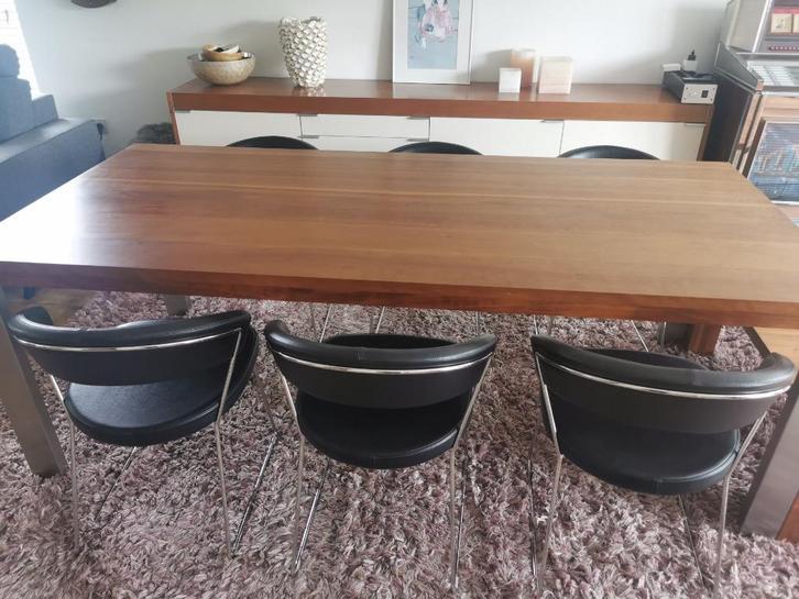 Calligaris, 6 zwarte design stoelen, zo goed als nieuw, Huis en Inrichting, Stoelen, Zo goed als nieuw, Vijf, Zes of meer stoelen