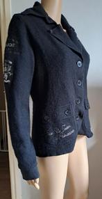 Zwart Wollen Jasje L'Argentina Polo Mt 40 100% Lamswol, Zwart, Jasje, Gedragen, Ophalen