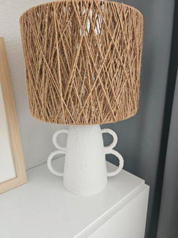 Tafellamp met touwkap - Stoere look beschikbaar voor biedingen