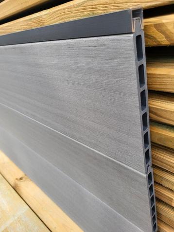 Schuttingplank composiet 21x200mm steen grijs 183,5cm  beschikbaar voor biedingen