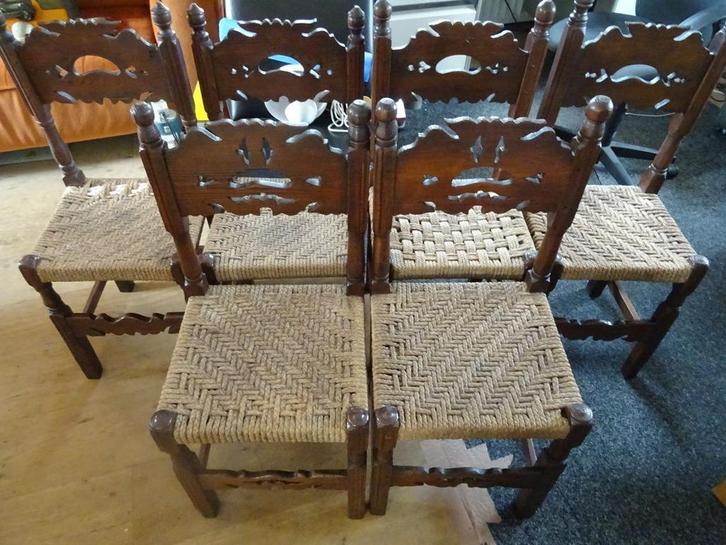 Antieke Spaanse stoelen 1820 volkskunst Afhaalprijs 199 euro, Antiek en Kunst, Antiek | Meubels | Stoelen en Banken, Ophalen of Verzenden