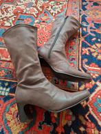 Vintage Dames Laarzen - Feestdagen Klaar!, Bruin, Lage of Enkellaarzen, Ophalen of Verzenden, Onbekend