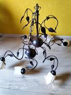 Mooie Hanglamp met bloemvorm glazen kappen, Huis en Inrichting, Lampen | Hanglampen, 50 tot 75 cm, Klassiek, Ophalen of Verzenden