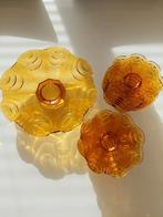 Complete vintage amberkleurige Art deco  gebakset, Ophalen of Verzenden
