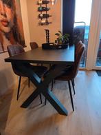 Eettafel met stoelen., Huis en Inrichting, Tafels | Eettafels, Ophalen, Zo goed als nieuw, Rechthoekig, 50 tot 100 cm