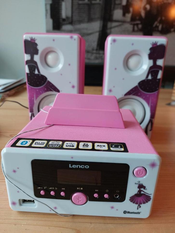 Lenco Kinder Stereo Set - Roze Prinsessen Design, Audio, Tv en Foto, Stereo-sets, Zo goed als nieuw, Ophalen of Verzenden