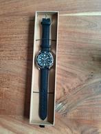 Nieuw Herenhorloge RVS met Canvas Band, Staal, Polshorloge, Overige materialen, Nieuw