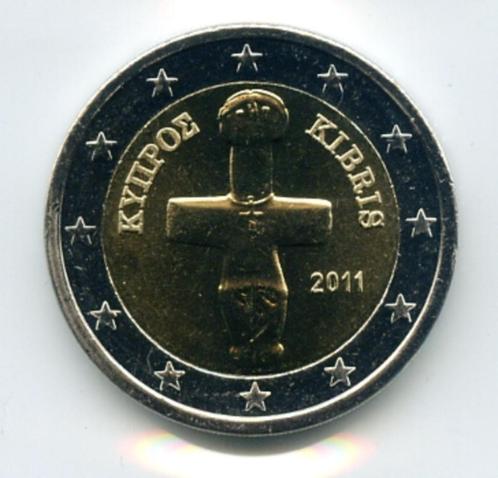 2 Euro Cyprus 2011 - Reguliere Munt - UNC, Postzegels en Munten, Munten | Europa | Euromunten, Losse munt, 2 euro, Cyprus, Verzenden