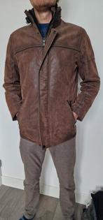 Bruine leren herenjas - DNR - Maat M, Ophalen of Verzenden, Maat 48/50 (M), Bruin, DNR