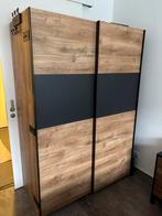 Houten schuifdeurkast serie stratum met 2 nachtkastjes, Huis en Inrichting, Ophalen, Met plank(en), 100 tot 150 cm, Zo goed als nieuw