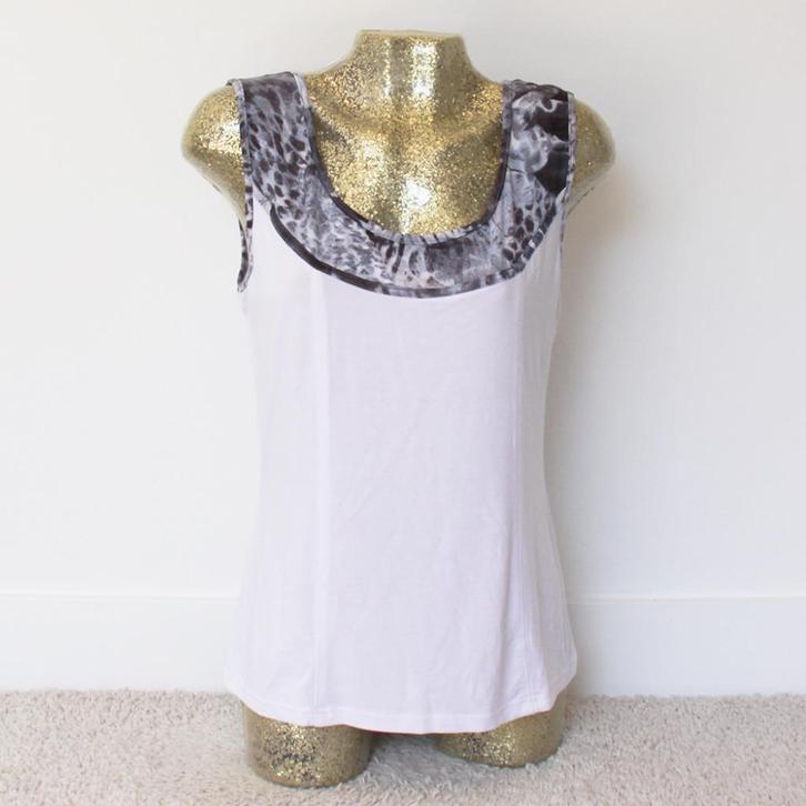 Dolce Vita Topje 611 (Maat 42) - 61 € 10,-, Kleding | Dames, Tops, Zo goed als nieuw, Maat 42/44 (L), Wit, Zonder mouw, Ophalen of Verzenden