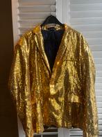Gouden glitter blazer - perfect voor carnaval!, Ophalen of Verzenden, Gedragen, Overige maten, Geel