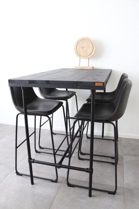 Bartafel stijgerhout zwart, Huis en Inrichting, Barren, Zo goed als nieuw, Ophalen