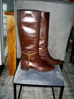 bruine italiaanse leren laarzen van ANDORRA mt. 39, Kleding | Dames, Hoge laarzen, Bruin, Verzenden, Zo goed als nieuw
