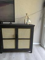 Webbing kast Bandung - zwart/naturel, Ophalen, Zo goed als nieuw, 25 tot 50 cm, Overige houtsoorten
