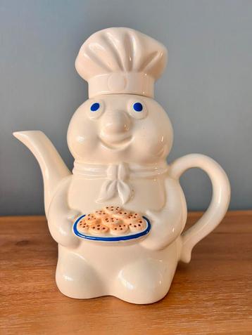 Pillsbury Doughboy Poppin'Fresh Cookies theepot, 1997 USA beschikbaar voor biedingen