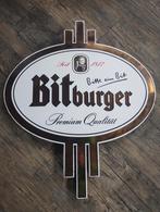 Bitburger bier emaille reclamebord, Verzamelen, Biermerken, Ophalen of Verzenden, Gebruikt, Reclamebord, Plaat of Schild, Overige merken