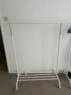 Kledingrek IKEA Rigga wit, Ophalen, Met wielen, Gebruikt