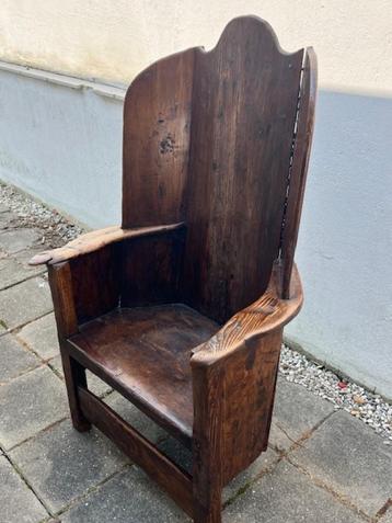 Antieke "Lambing chair", 1e deel 18e eeuw. eikenhout, UK beschikbaar voor biedingen