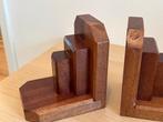 Vintage Houten Boekensteunen Art Deco Stijl, Antiek en Kunst, Ophalen of Verzenden