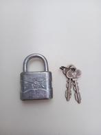 vintage trelock lock hangslot met 2 sleutels, Ophalen of Verzenden, Gebruikt, IJzer, Slot