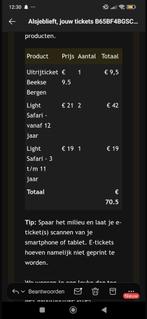 Safari lightshow Beeksebergen, Drie personen of meer, Ticket of Toegangskaart