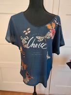 Mooi EDC shirt met vlinders, Maat 38/40 (M), Blauw, Ophalen of Verzenden, Zo goed als nieuw