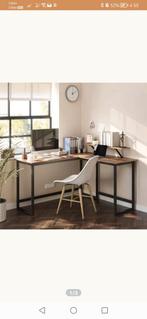 Wooden corner desk, Huis en Inrichting, Bureaus, Ophalen of Verzenden, Zo goed als nieuw