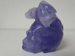 Fluoriet human skull met draak, Verzamelen, Mineralen en Fossielen, Ophalen of Verzenden, Mineraal