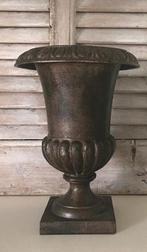Franse gietijzeren Louvre vaas tuinvaas klassiek, Tuin en Terras, Tuinvazen, Ophalen of Verzenden, Gebruikt