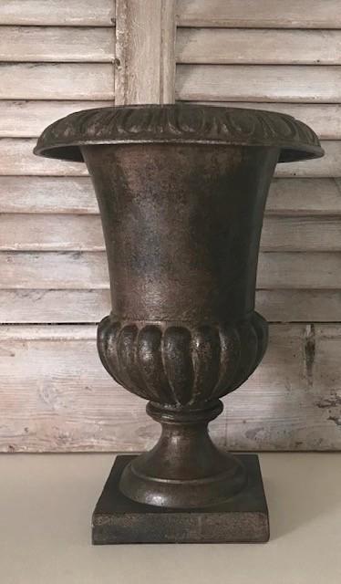 Franse gietijzeren Louvre vaas tuinvaas klassiek, Tuin en Terras, Tuinvazen, Gebruikt, Ophalen of Verzenden