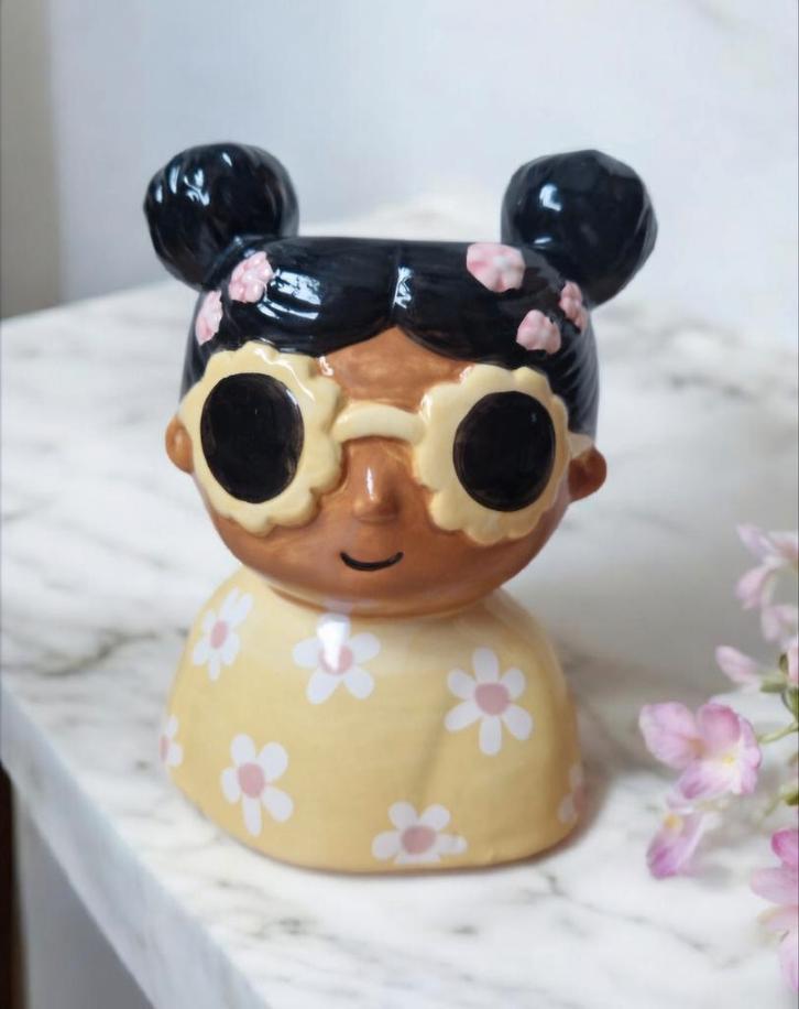 Mica Tropicana Girl Bloempot - Uniek Design!, Tuin en Terras, Bloempotten, Ophalen of Verzenden