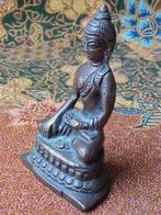 Mooi antiek Oosters brons beeldje van Boeddha 7,5 cm., Ophalen of Verzenden