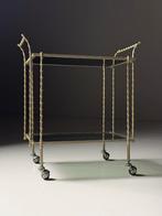 Trolley Barcart Faux Bamboo metaal, Antiek en Kunst, Antiek | Meubels | Tafels, Ophalen