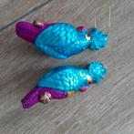 2 bonte papagaaien voor in de kerstboom, Ophalen of Verzenden, Gebruikt