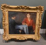 Schilderij Sandor Karoly + echte vergulde Paul Gehring lijst, Antiek en Kunst, Kunst | Schilderijen | Klassiek, Ophalen of Verzenden