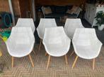 6 stoelen van het merk zuiver, Vijf, Zes of meer stoelen, Gebruikt, Leer, Wit