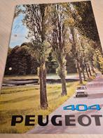 1969 uitgebreide Peugeot 404 folder óók 6 persoons automaat, Ophalen of Verzenden, Zo goed als nieuw, Peugeot