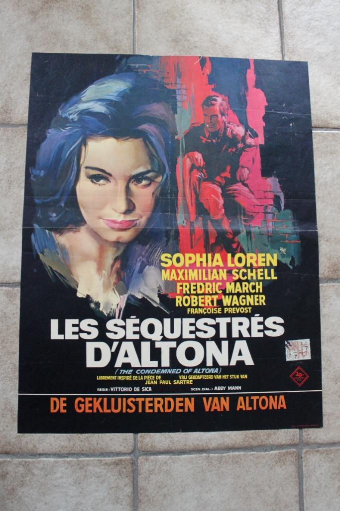 filmaffiche Sophia Loren The Condemned of Altona filmposter, Verzamelen, Posters, Zo goed als nieuw, Film en Tv, A1 t/m A3, Rechthoekig Staand