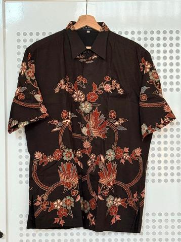 Batik overhemd korte mouwen maat L beschikbaar voor biedingen