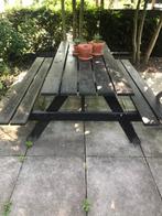 zwart picknick tafel, Tuin en Terras, Ophalen, Zo goed als nieuw, Rechthoekig, Hout