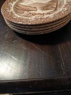 Vintage Staffordshire gebaksborden,18cm,5stuks, Ophalen of Verzenden