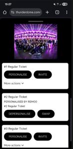 Thunderdome ticket nog te personaliseren, Eén persoon